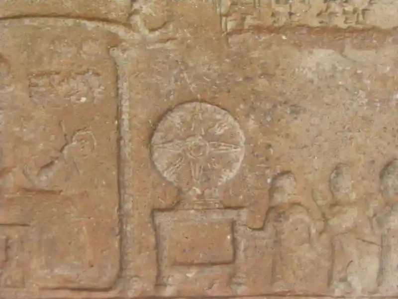 Relif mould - on top of the construction tablet built by Nabu-abla-iddin for god Shamash